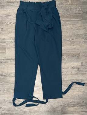 Grace Karin Women's High Waist Paper Bag Pencil Pants with Bow-Knot Cuffs